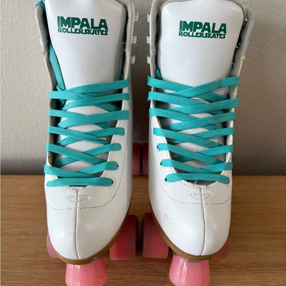 Impala White and Pink Roller Skates